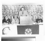 Preston Foster speaking at a U.S. Coast Guard Auxiliary event
